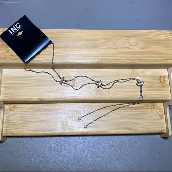 INC silver-tone pavé sliding bead necklace - Picture 9 of 11